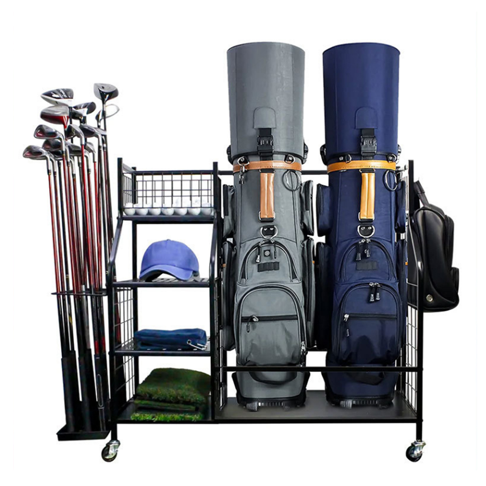 Sports Equipment Rack - Golf Bag Storage Garage Organizer Rack