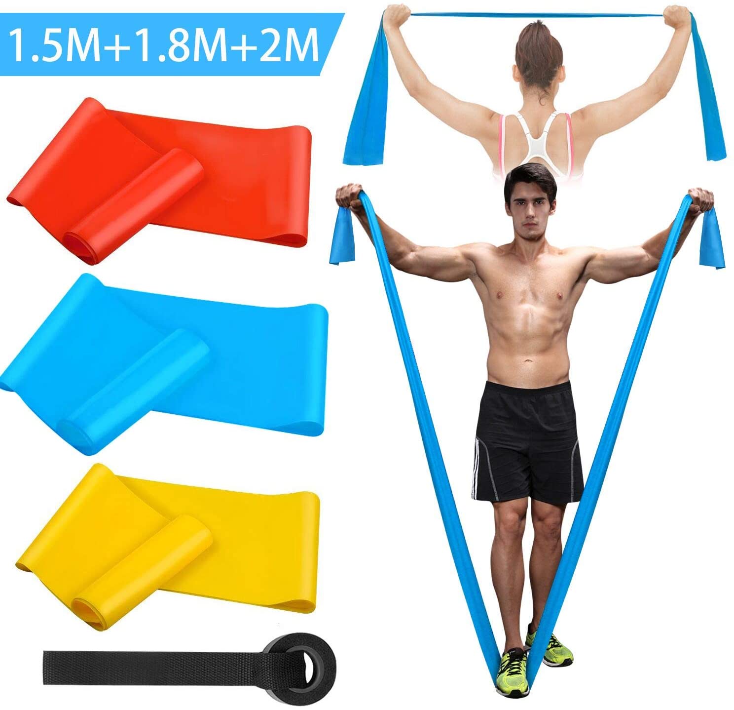 Sports Equipment Pictures - Elastic Fitness Bands 3Pcs Resistance Bands