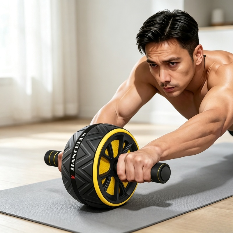 Sports Equipment Pictures - Non‑Slip Grip Ab Roller Wheel, Durable