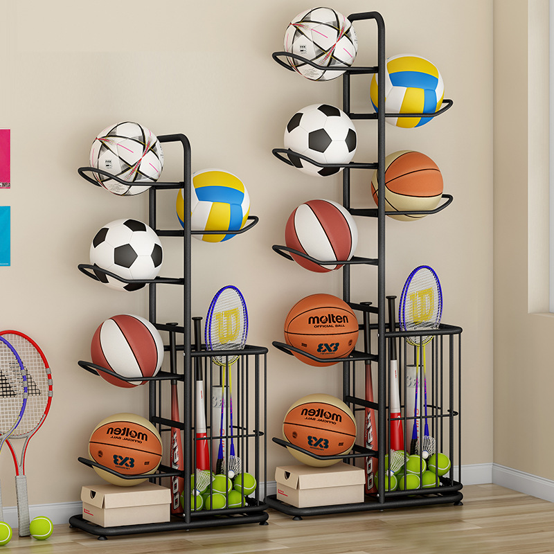 Sports Equipment Rack - Sports Ball Storage Rack Basketball Badminton