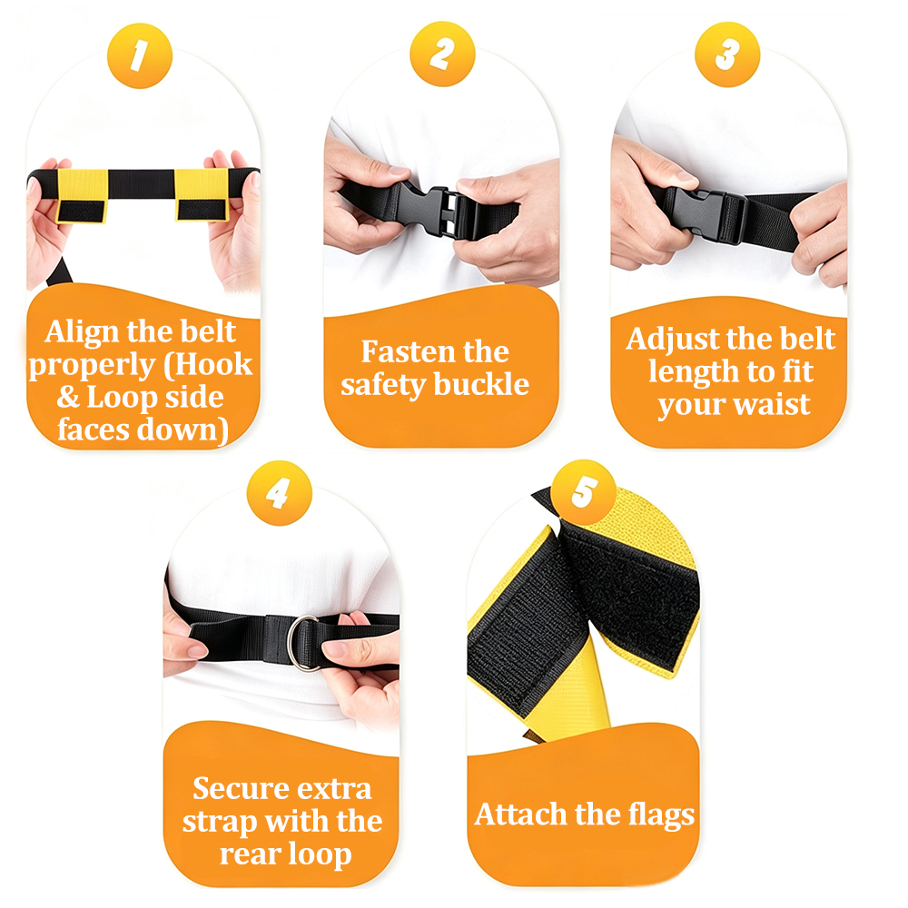 6PCS Flag Football Belts Set A - Sports Equipment Game recension och pris