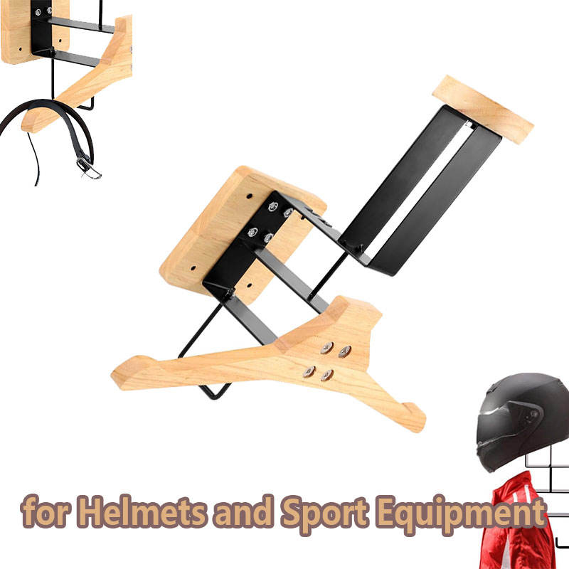 Wood Motorcycle Helmet Holder  - Sports Equipment Rack recension och pris
