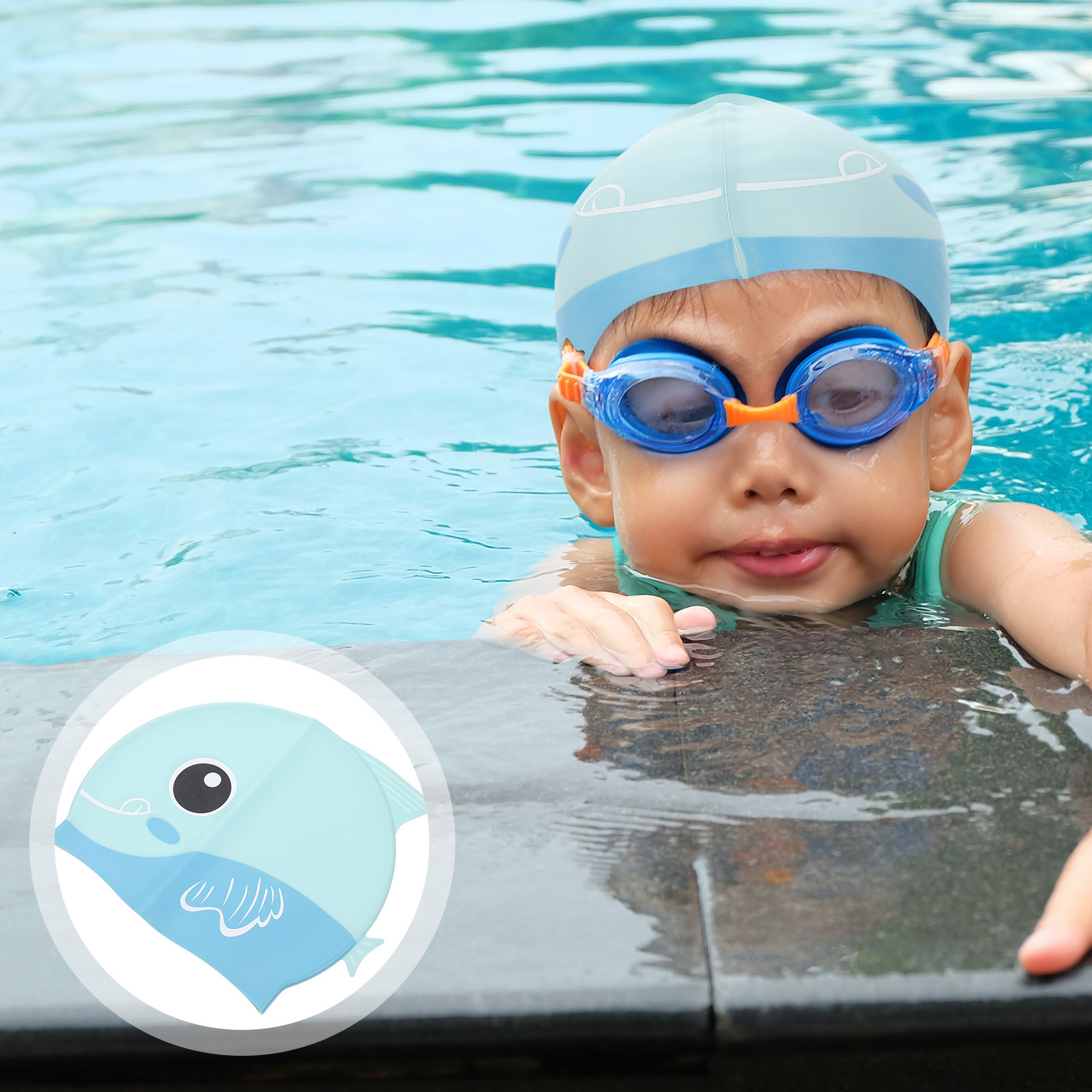 Kids Silicone Swim Cap with Ex - Swim Cap Silicone recension och pris