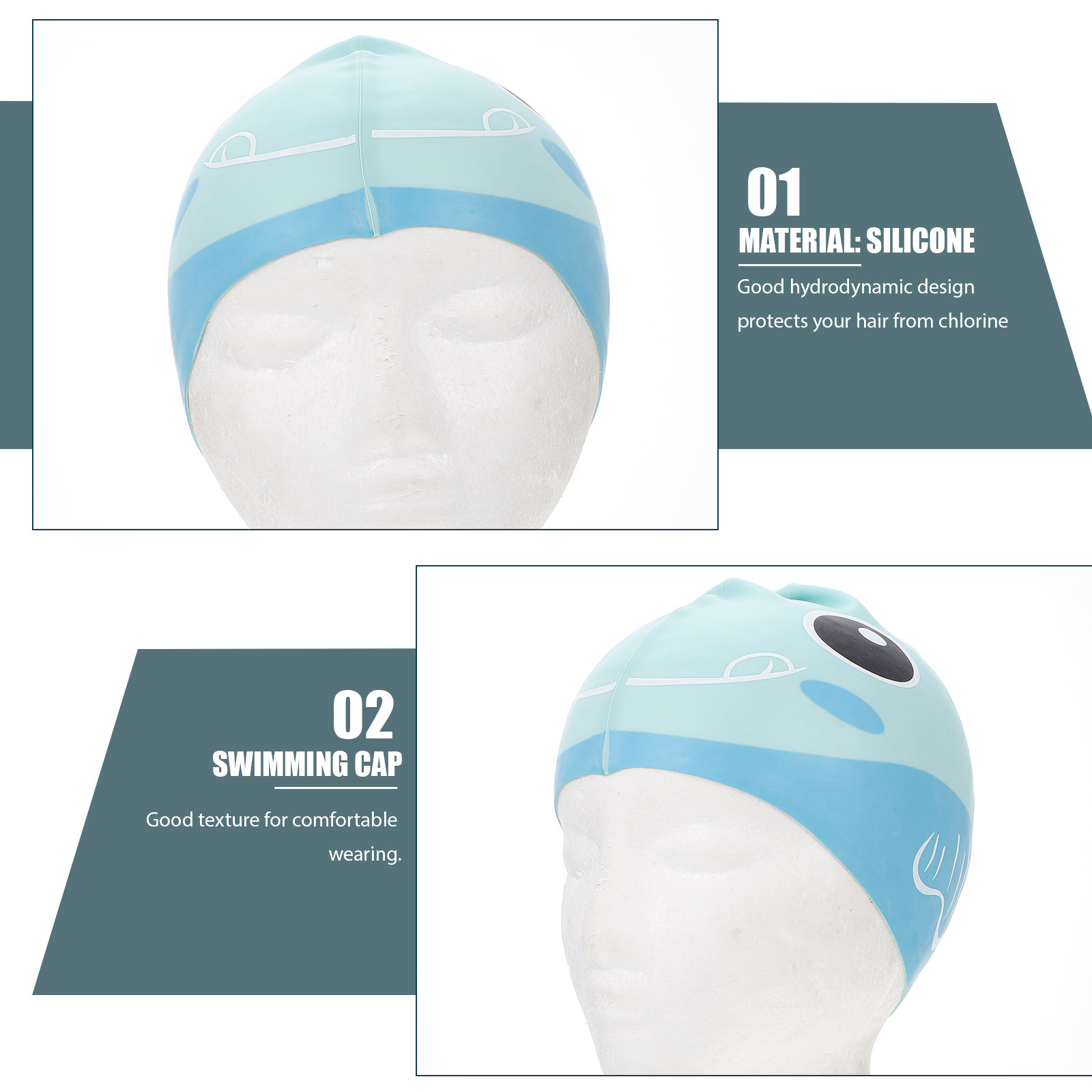 Kids Silicone Swim Cap with Ex - Swim Cap Silicone recension och pris